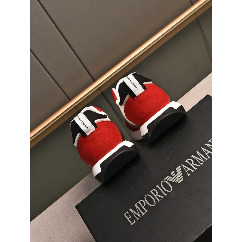 Armani Exchange Low-Top Sneaker With Logo Print Red