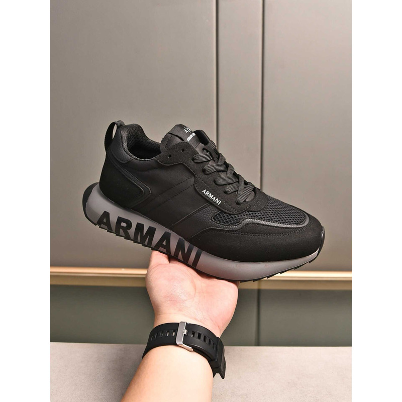 Armani Exchange Logo Low Top Sneaker Black