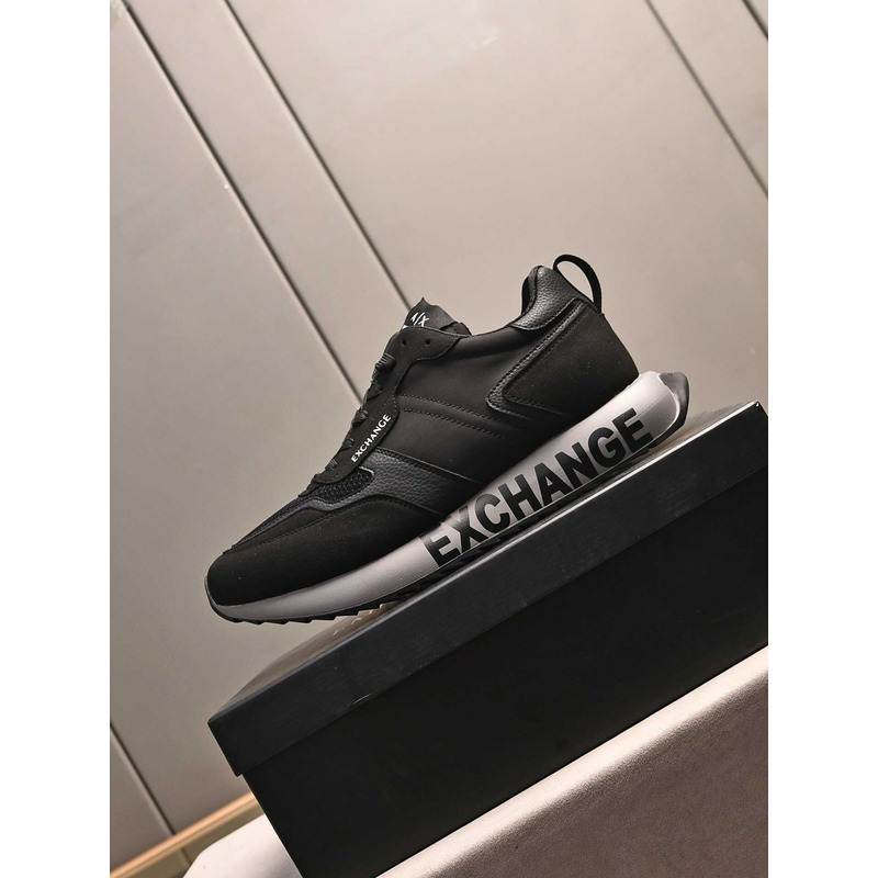 Armani Exchange Logo Low Top Sneaker Black