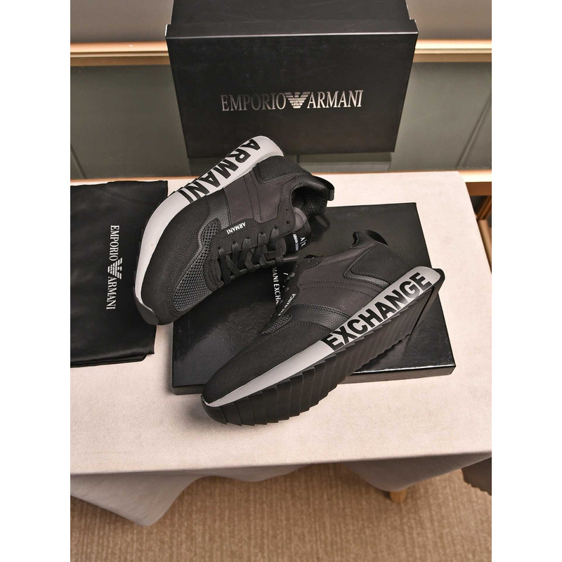 Armani Exchange Logo Low Top Sneaker Black