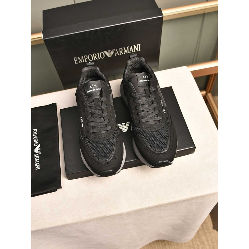 Armani Exchange Logo Low Top Sneaker Black