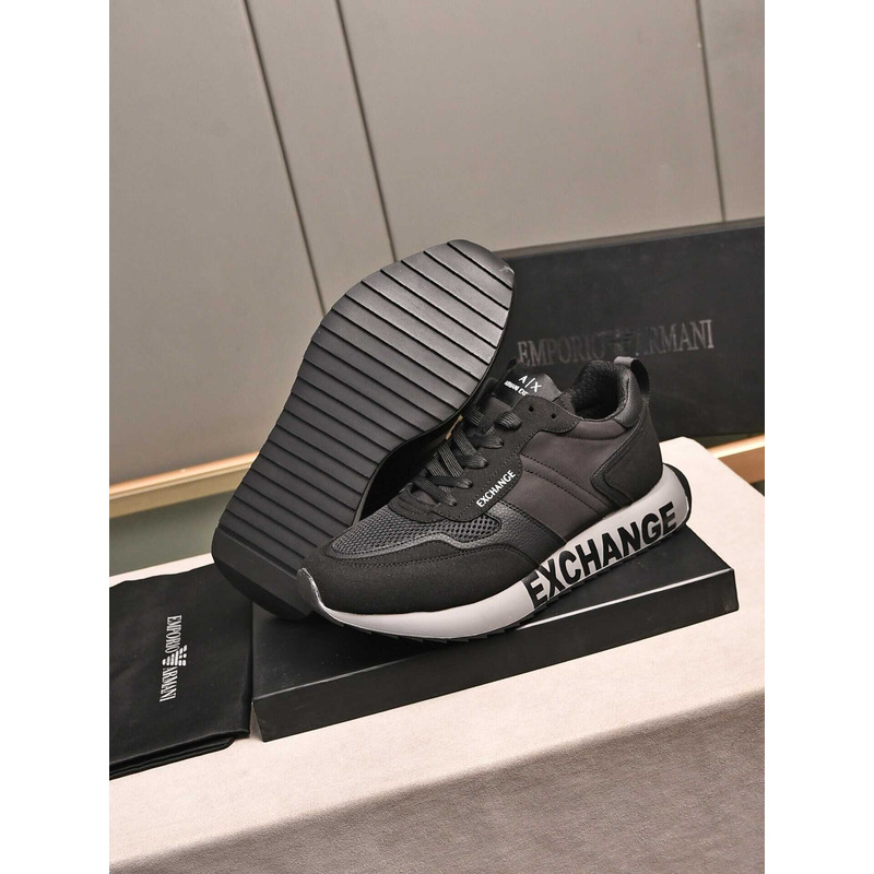 Armani Exchange Logo Low Top Sneaker Black