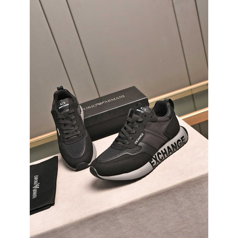 Armani Exchange Logo Low Top Sneaker Black