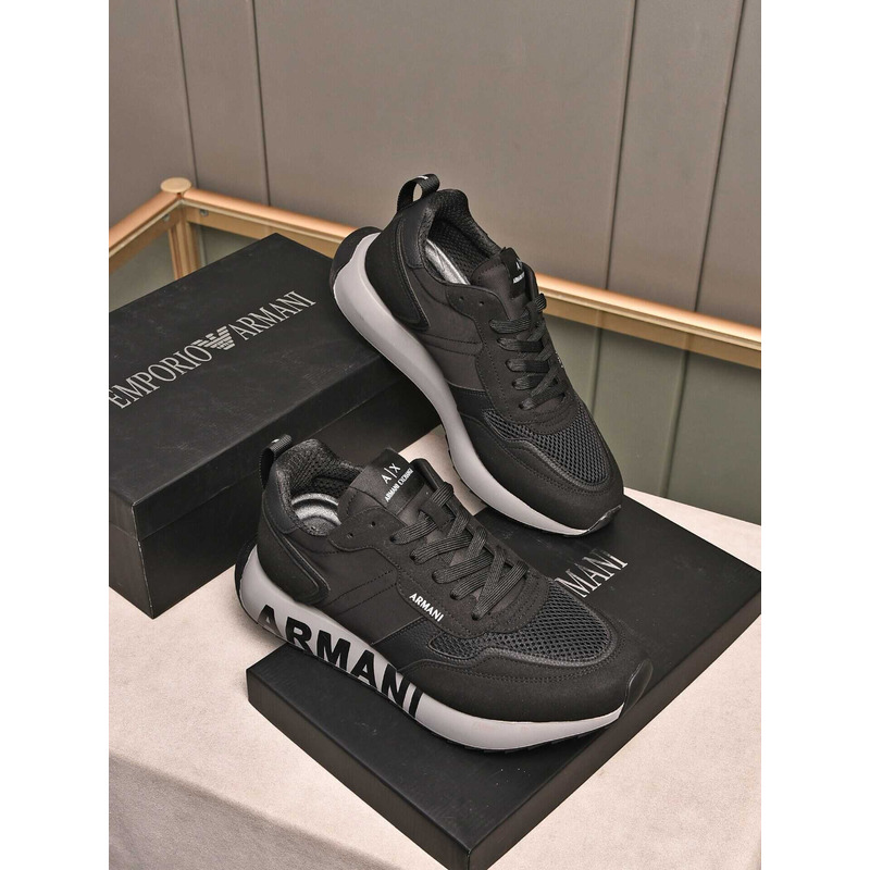 Armani Exchange Logo Low Top Sneaker Black