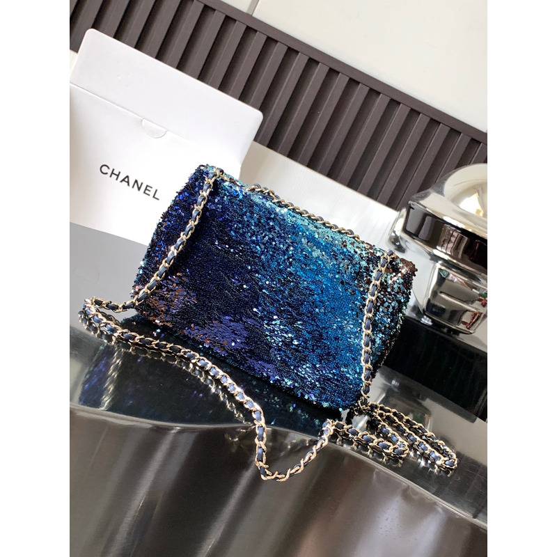 Ch*el mini sequins flap bag