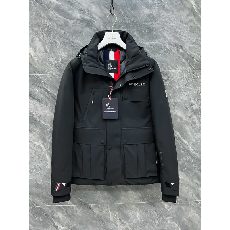 Moncler Hooded Down Jacket Black