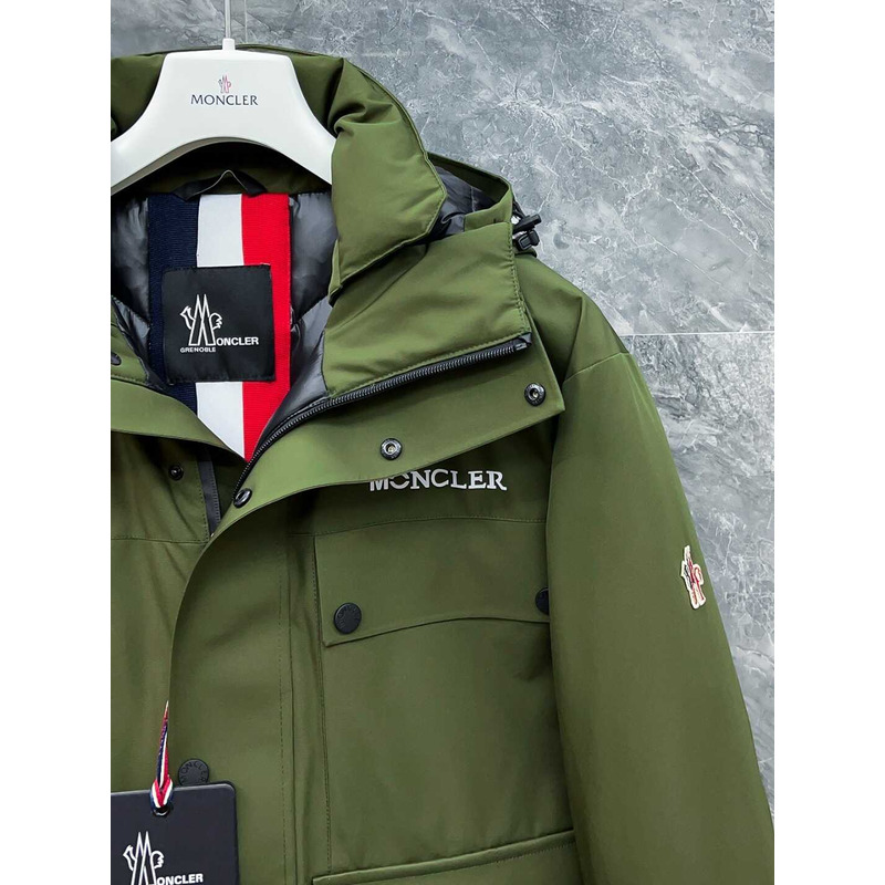 Moncler Hooded Down Jacket Green