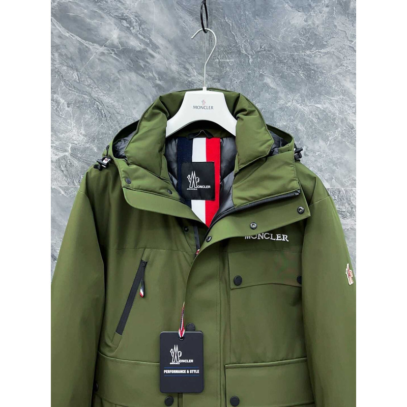 Moncler Hooded Down Jacket Green