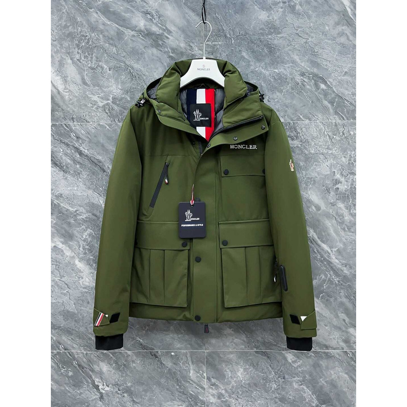 Moncler Hooded Down Jacket Green