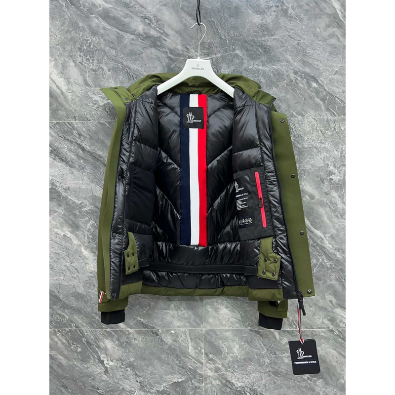 Moncler Hooded Down Jacket Green