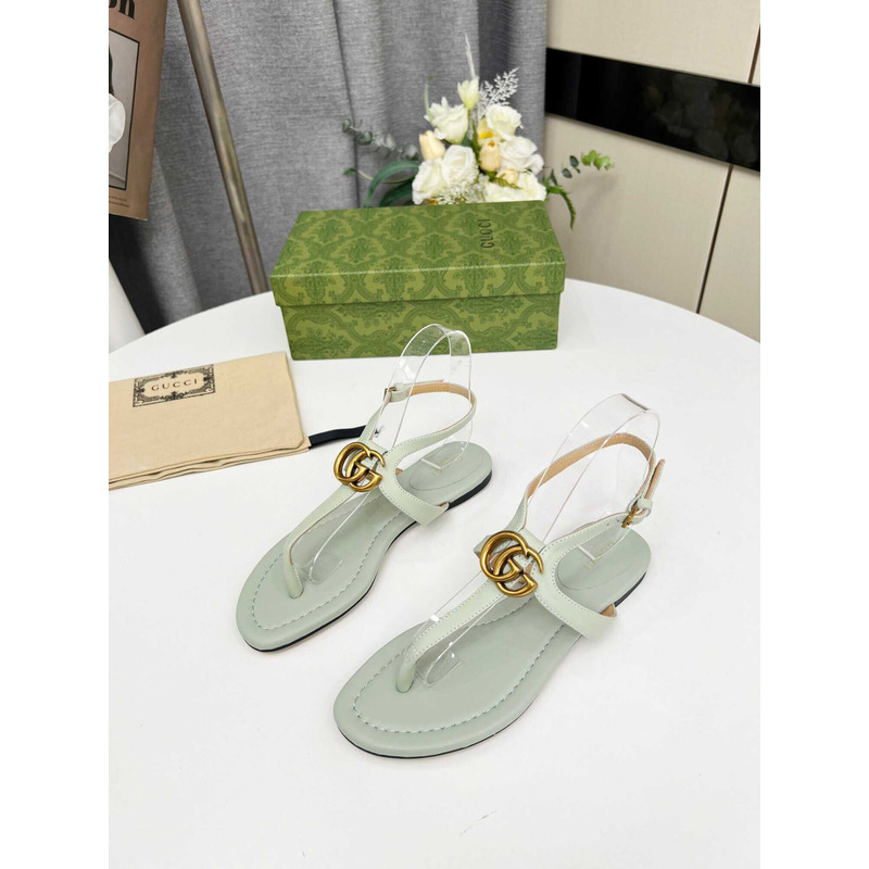 G*u*i  women\''s double g thong sandals green