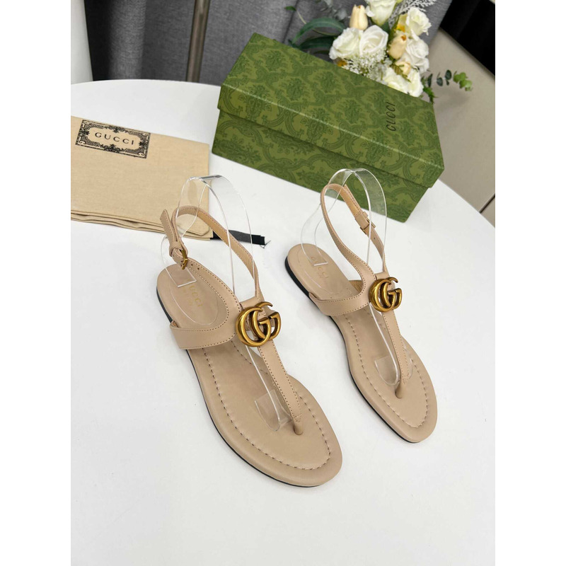 G*u*i  women\''s double g thong sandals beige