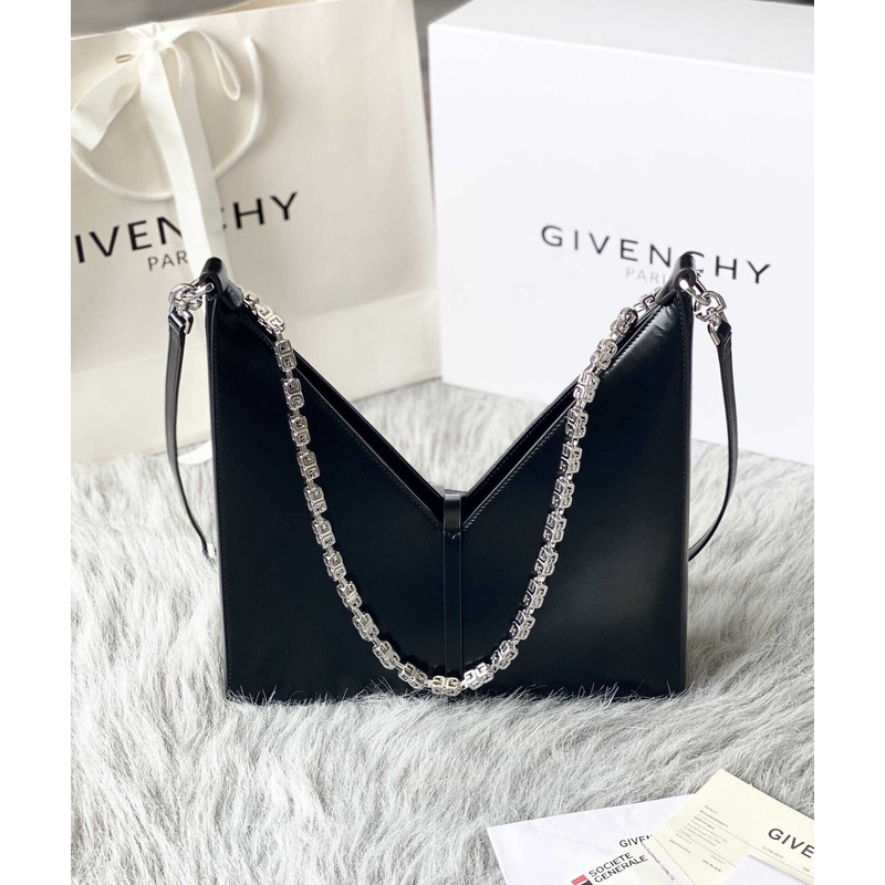 Givenchy Mini Hollow Leather Shoulder Bag Black