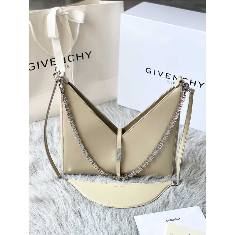 Givenchy Mini Hollow Leather Shoulder Bag Beige