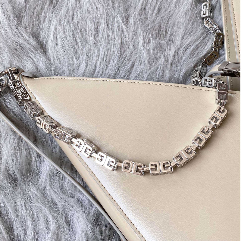 Givenchy Mini Hollow Leather Shoulder Bag Beige