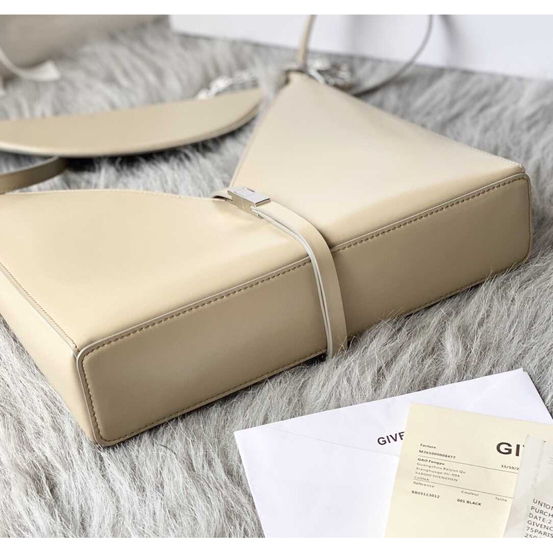 Givenchy Mini Hollow Leather Shoulder Bag Beige