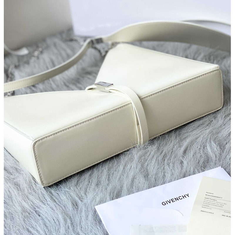 Givenchy Mini Hollow Leather Shoulder Bag White