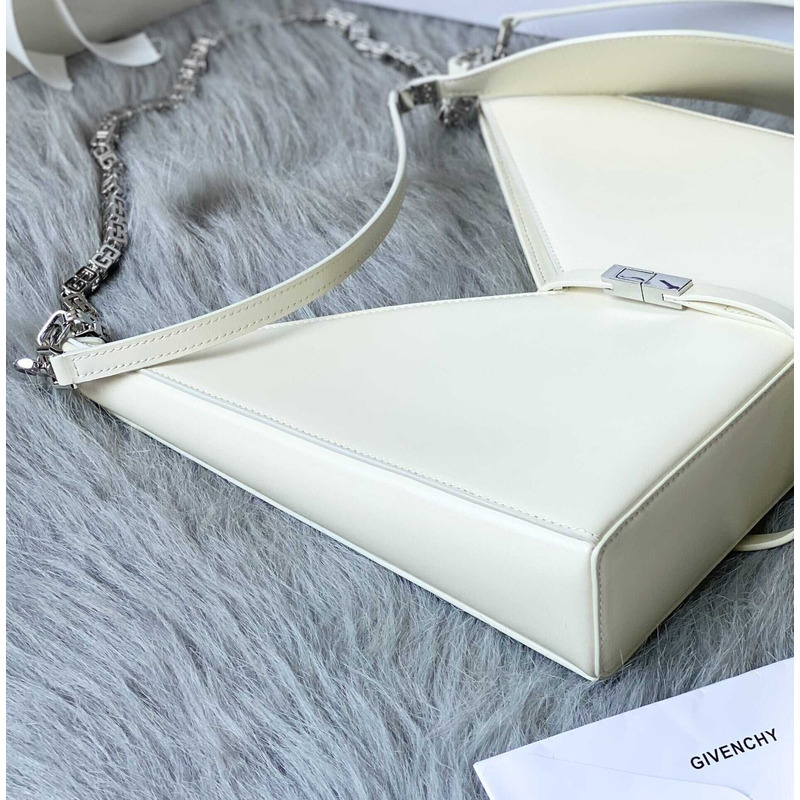 Givenchy Mini Hollow Leather Shoulder Bag White