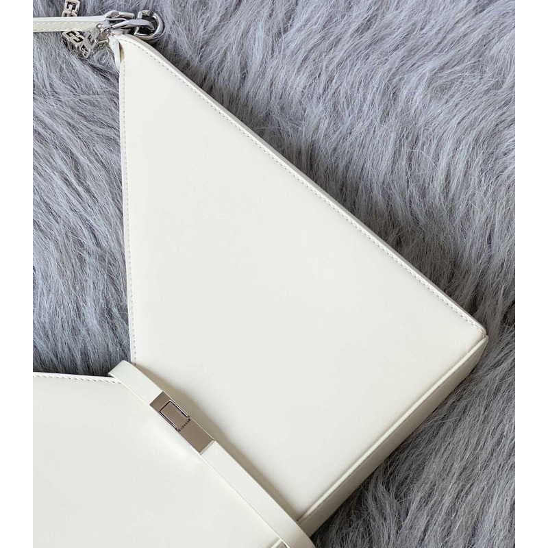 Givenchy Mini Hollow Leather Shoulder Bag White