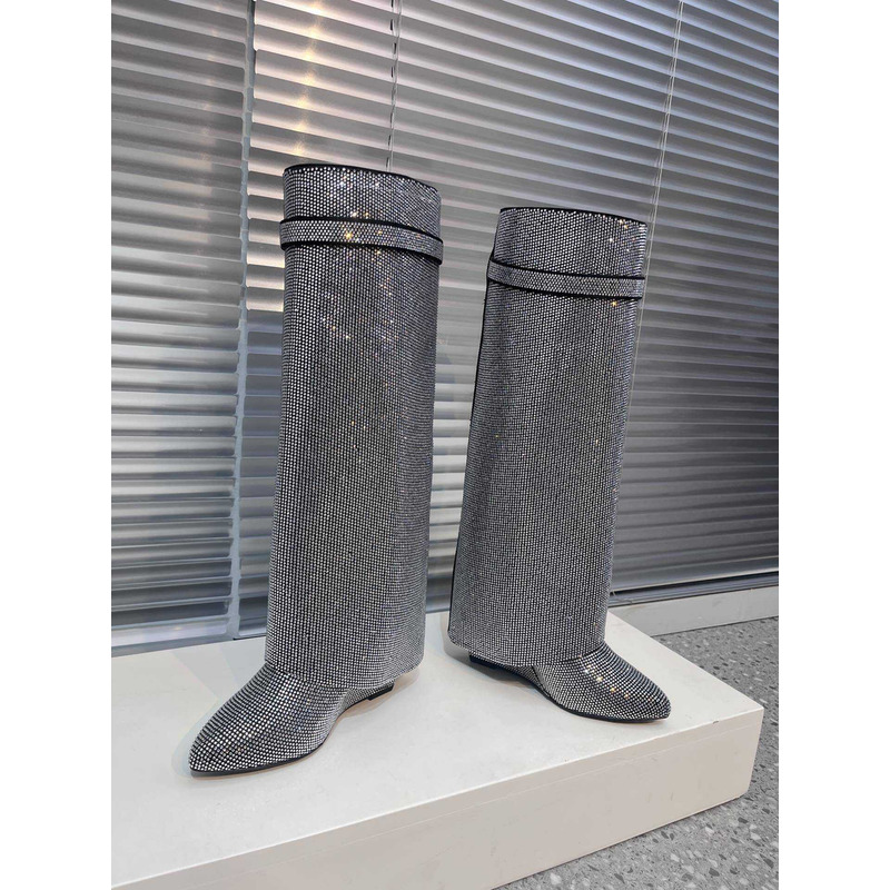 Givenchy Shark Lock Trouser Boots Gray