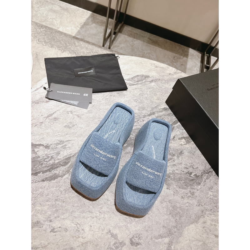 Alexander Wang Platform Sandals Denim Blue