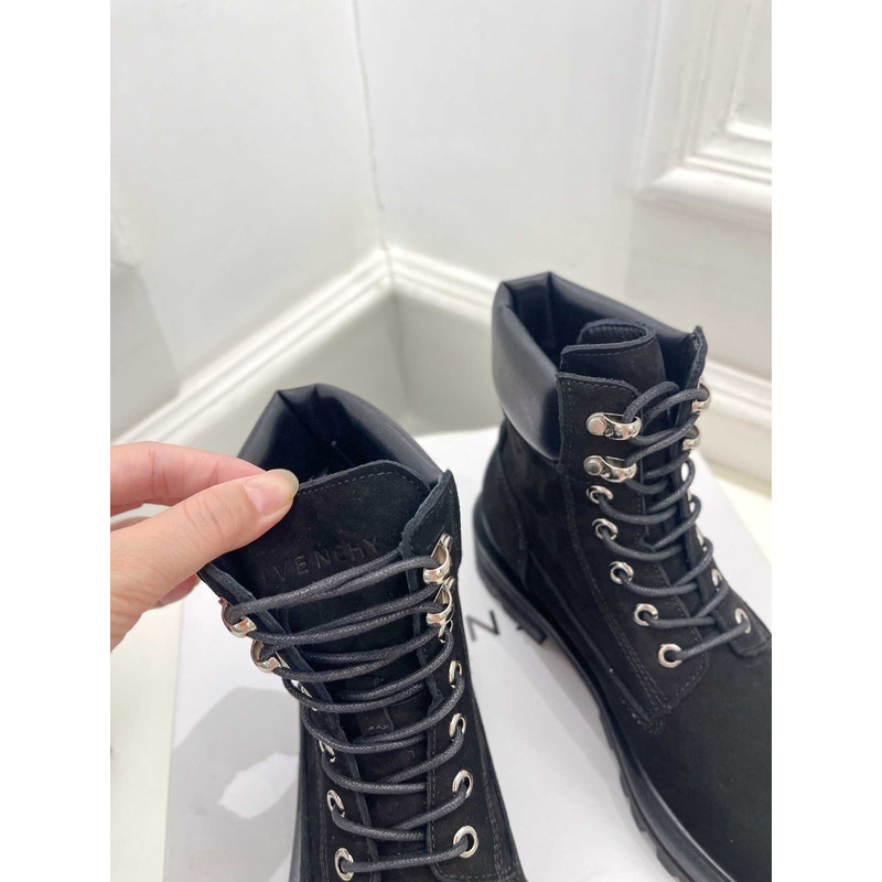 Givenchy Lace-Up Ankle Boots Black