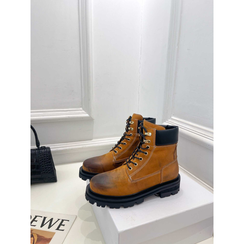 Givenchy Lace-Up Ankle Boots Brown