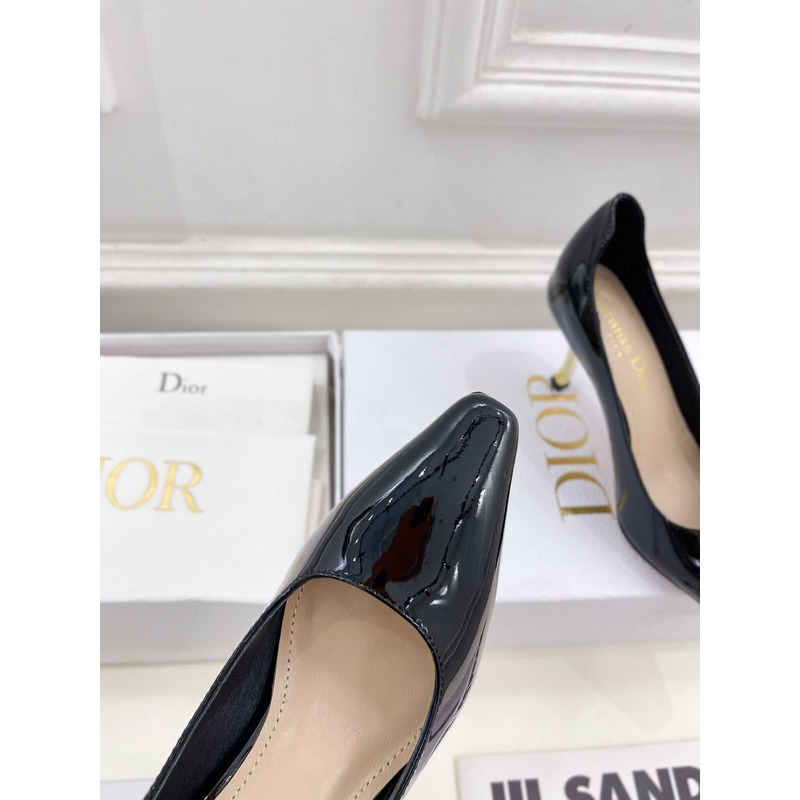 D*or patent leather heels black