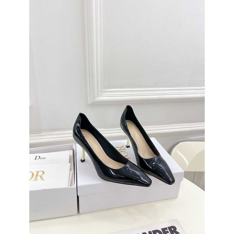 D*or patent leather heels black