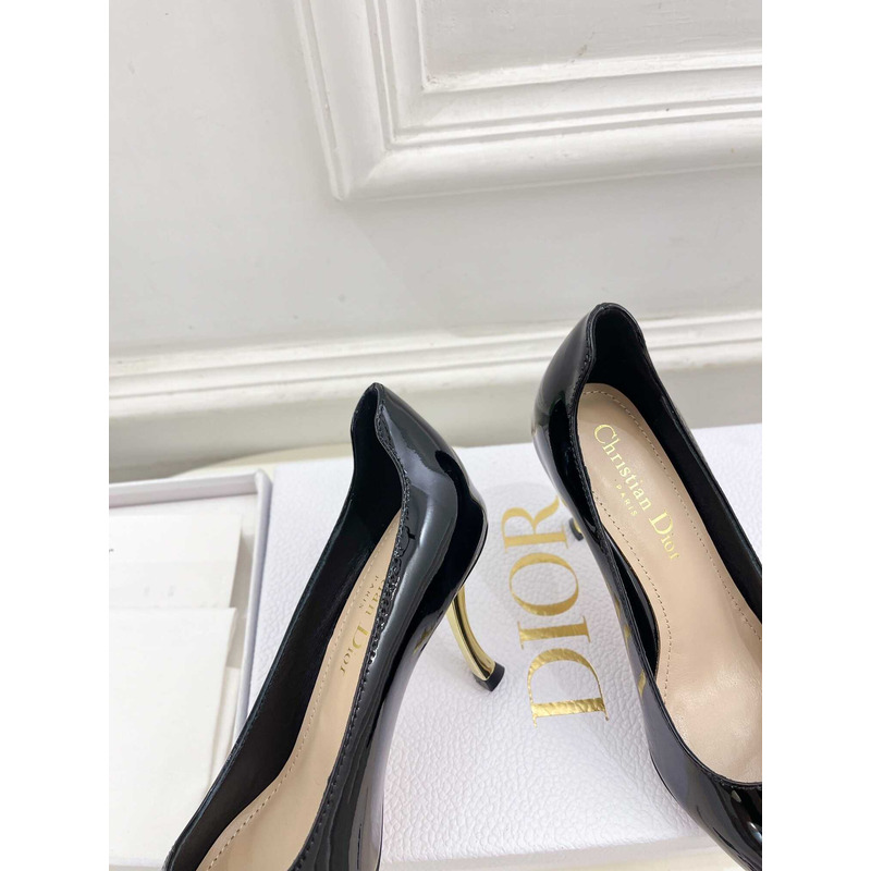 D*or patent leather heels black