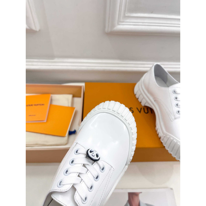 l**is V*t*n ruby flat derby calf leather white