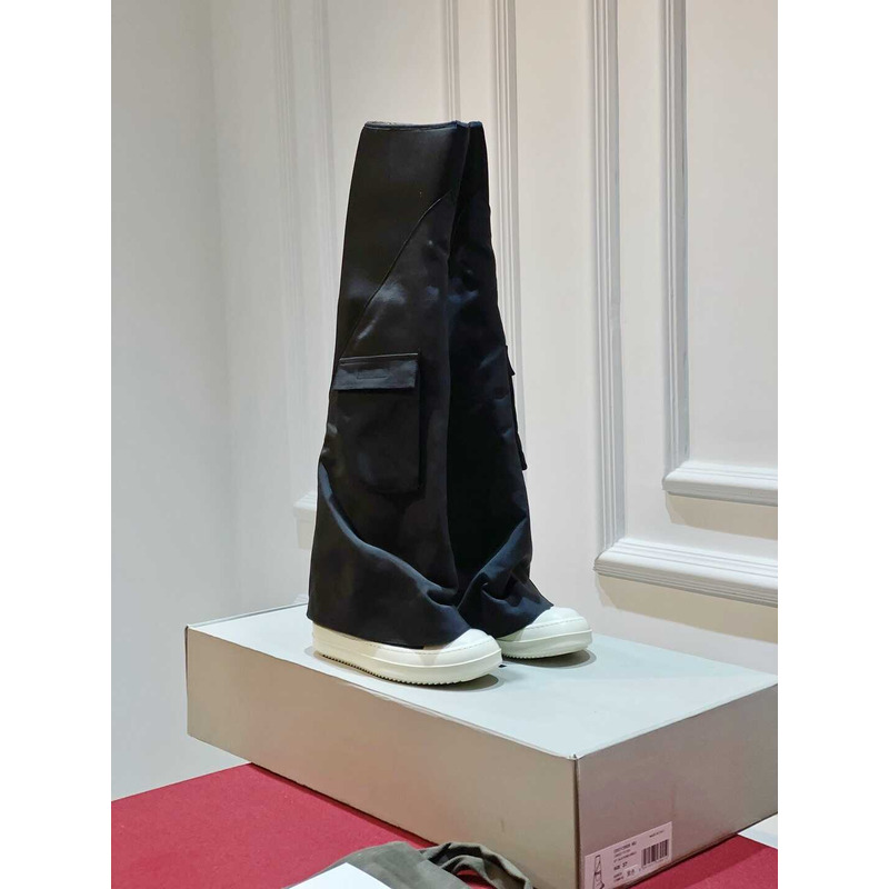 Rick Owens Drkshdw Cargo Fetish Knee-High Boots Black