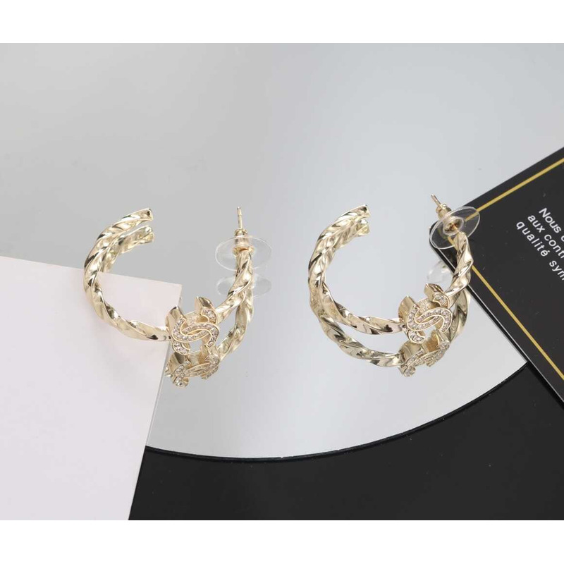 Ch*el cc ring earrings