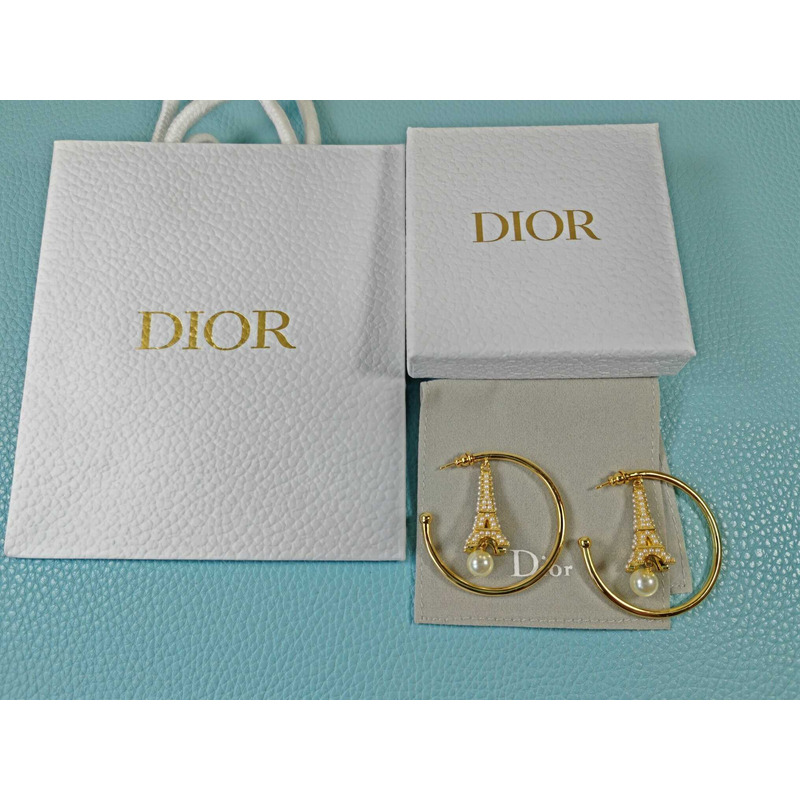 D*or big circle paris tower earrings