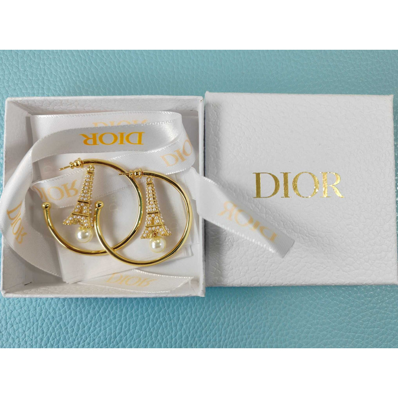 D*or big circle paris tower earrings