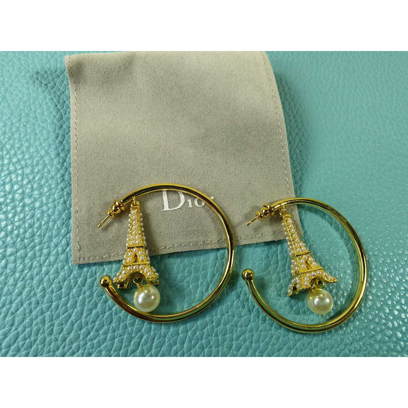 D*or big circle paris tower earrings