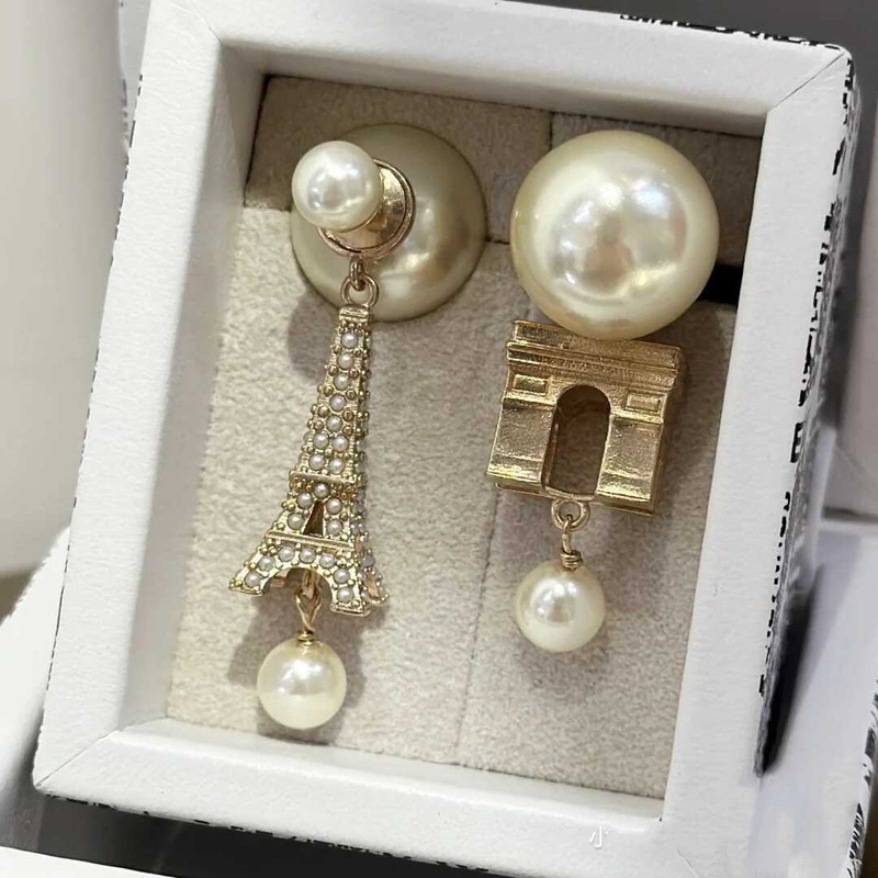 D*or tribales earrings gold and white