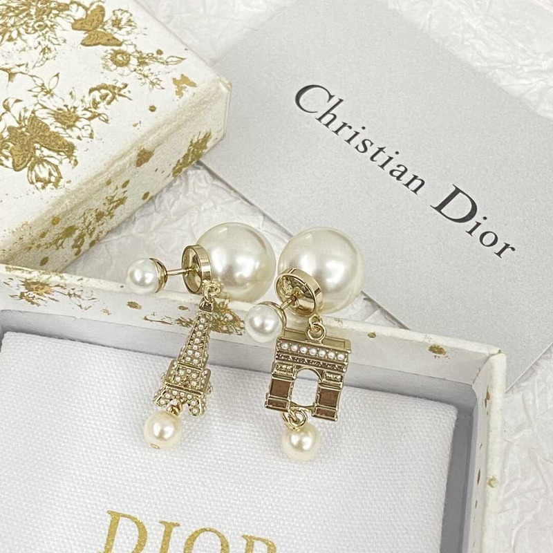 D*or tribales earrings gold and white