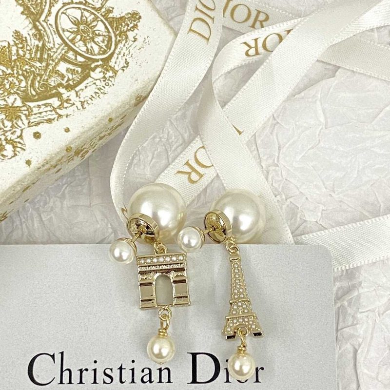 D*or tribales earrings gold and white