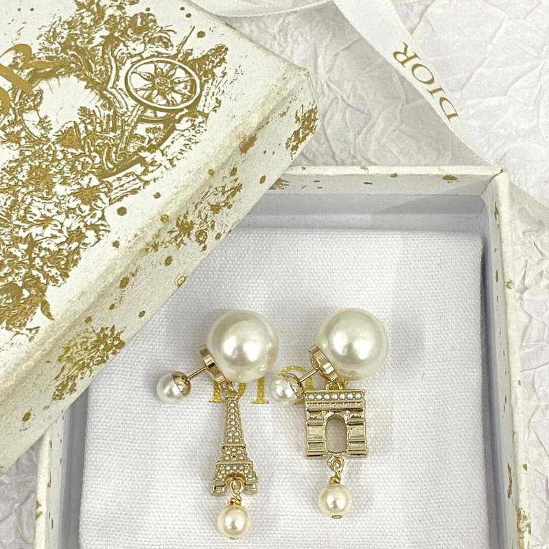 D*or tribales earrings gold and white