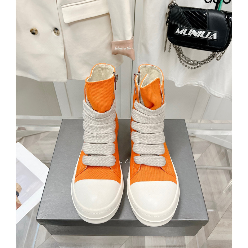 Rick Owens High Top Sneakers Orange