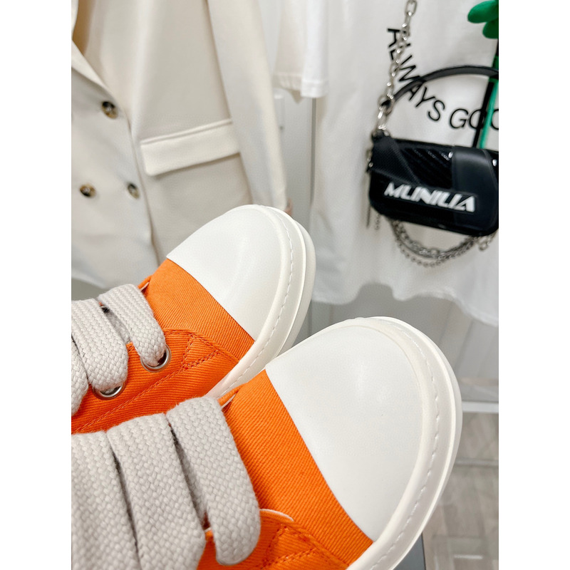 Rick Owens High Top Sneakers Orange