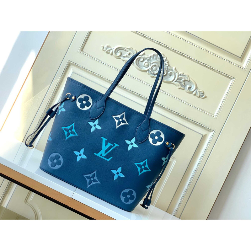 l**is V*t*n neverfull mm monogram empreinte leather blue