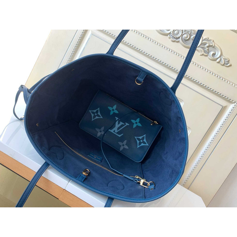 l**is V*t*n neverfull mm monogram empreinte leather blue