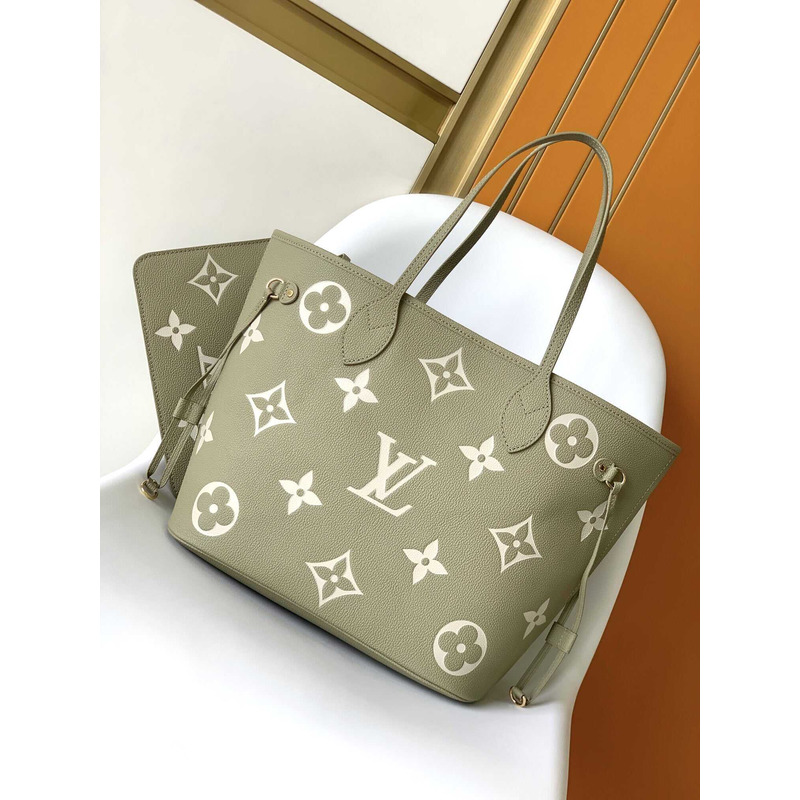 l**is V*t*n neverfull mm monogram empreinte leather khaki green