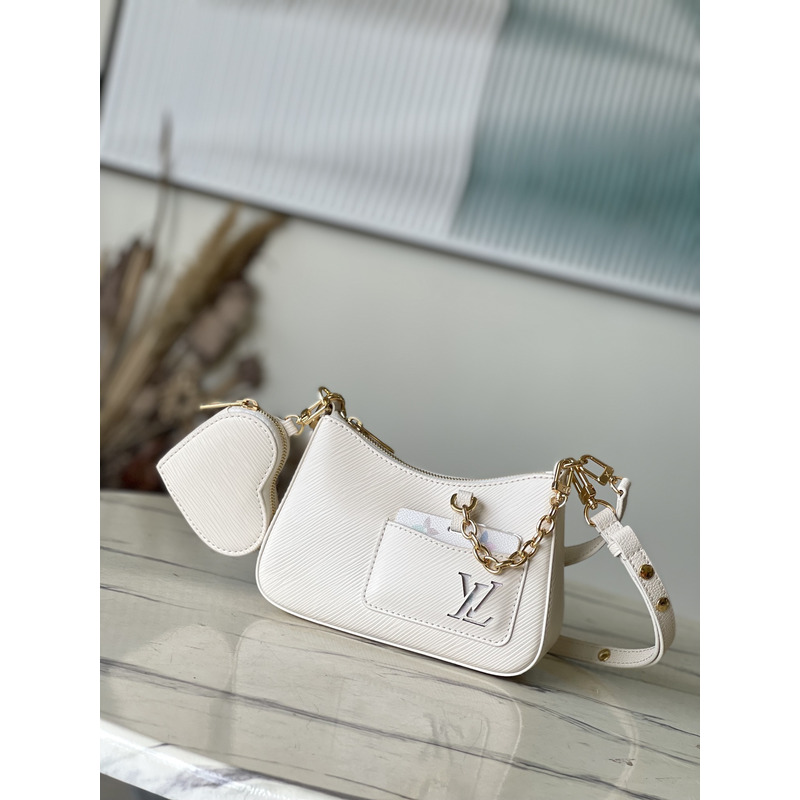 l**is V*t*n marellini epi textured cowhide bag white