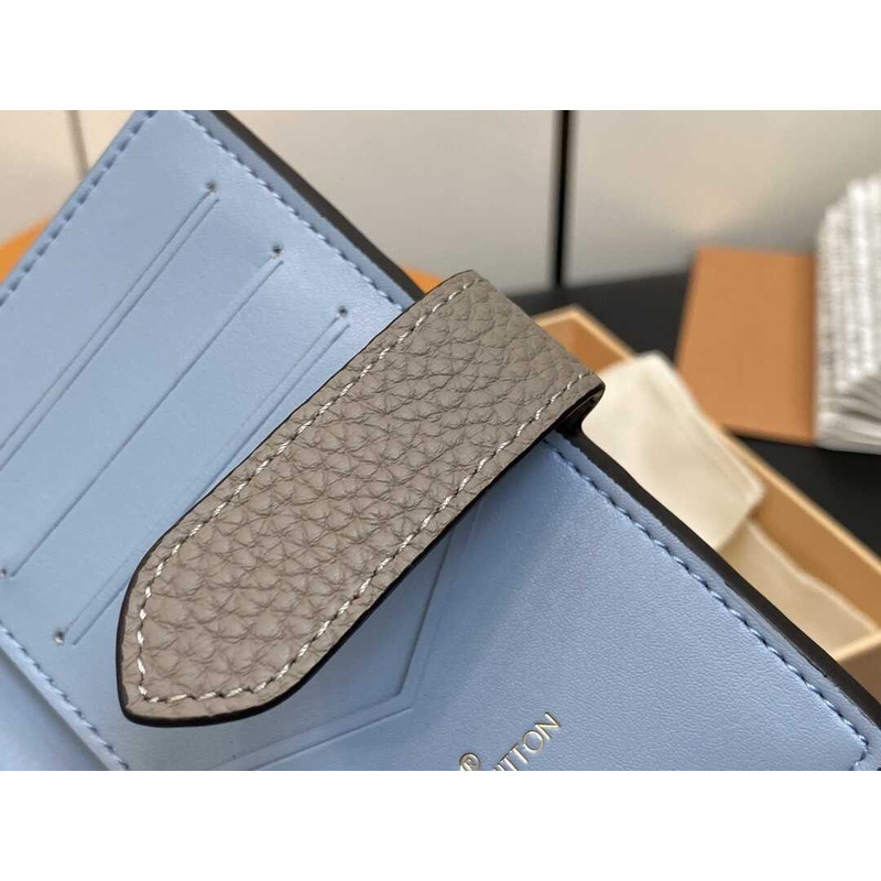 l**is V*t*n vertical compact wallet grey