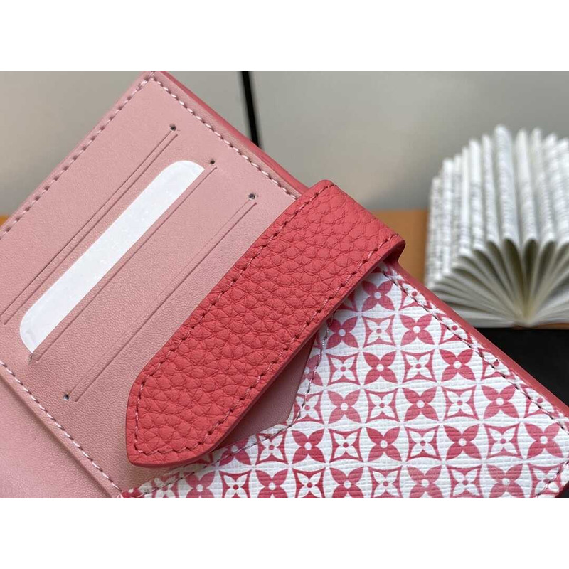 l**is V*t*n vertical compact wallet hot pink