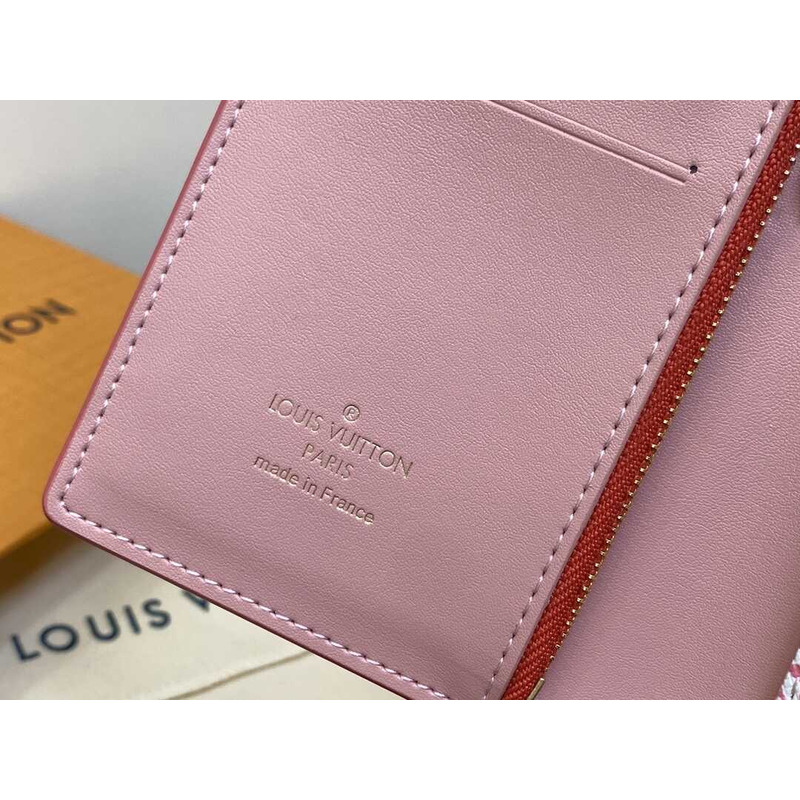 l**is V*t*n vertical compact wallet hot pink