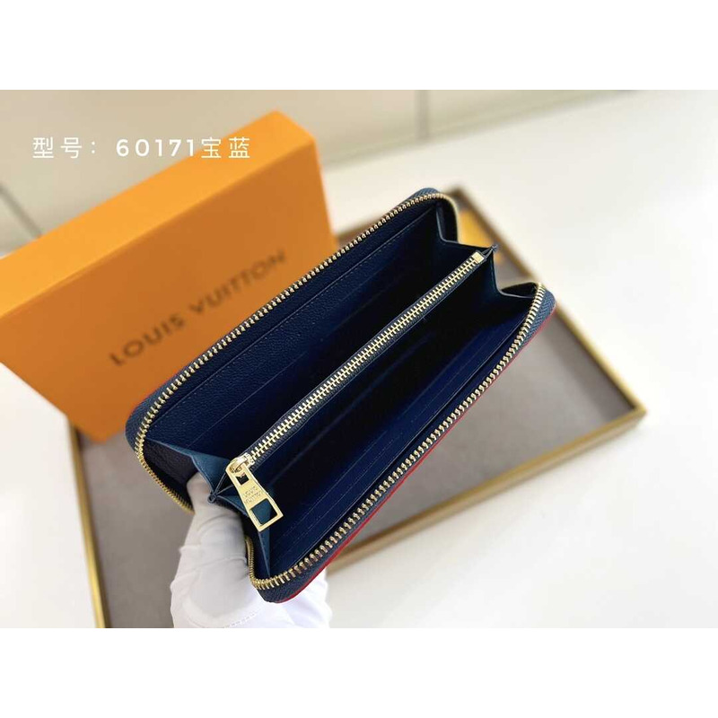 l**is V*t*n zippy vertical wallet blue